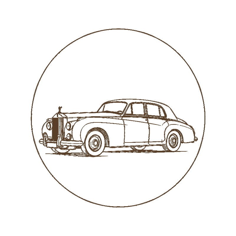 The Timeless Tour emblem: a 1950s Rolls-Royce Silver Cloud
